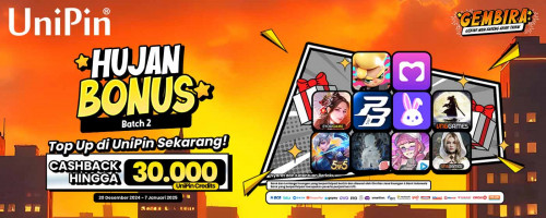 Hujan Bonus – Main Bareng UniPin di Akhir Tahun Hemat hingga 30Ribu!
